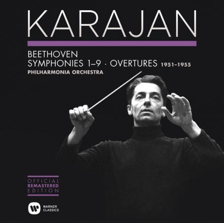 卡拉扬Herbert von Karajan – Beethoven Symphonies 1-9 & Overtures (Remastered HD) – 2014【Q】【96kHz / 24bit】